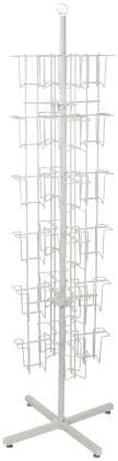Rotating Greeting Card Rack - 48 Pocket - Overall Dimension: 65”H x 16”D - 48 Pockets Total (Each 5”W x 7”H x 1 5/8”D) - Perfect for Thrift, Retail, Grocery, and Convenience