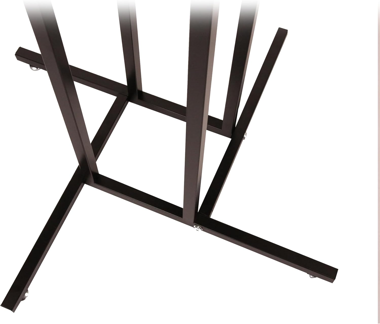 Black 4 Way Adjustable Clothing Rack with Slanted Arms - Retail Clothing Rack Display - Adjustable Height Arms from 48" to 72" Perfect for Clothing Stores