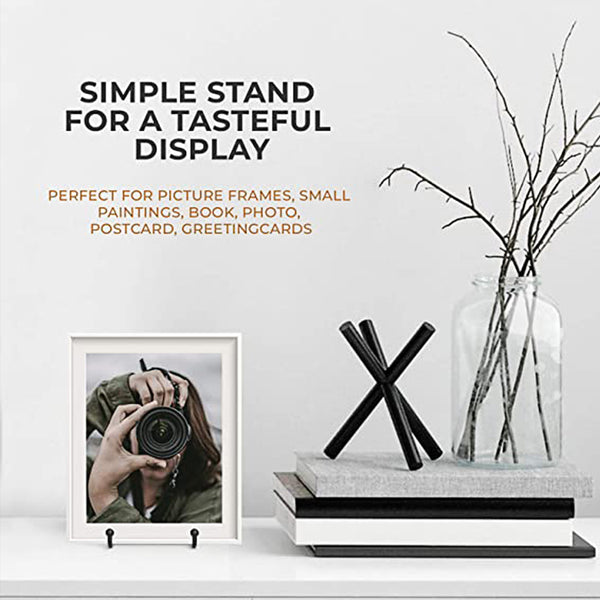 Plate Stands for Display 3 Inch Plate Holder Display Stand Metal Frame Holder Stand for Picture Decorative Plate Book Photo