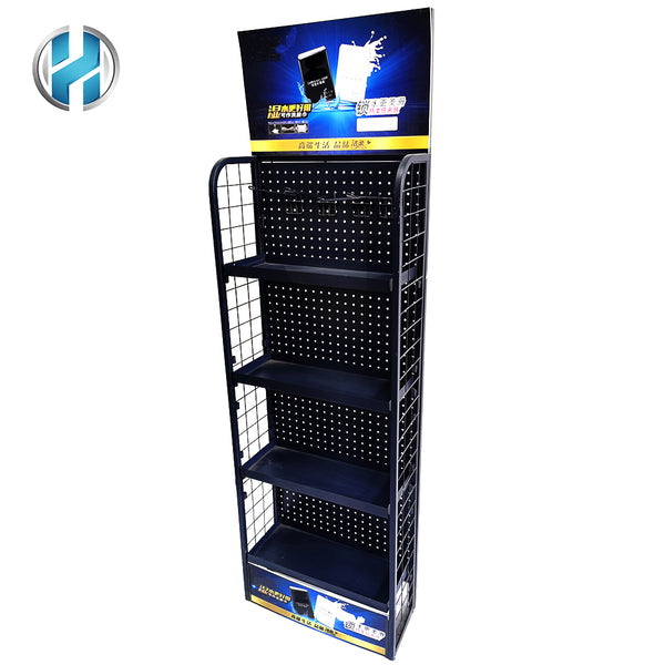 Supermarket Point Of Sale tissue paper towels advertising stand metal display racks with hooks