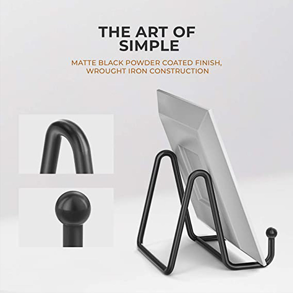 Plate Stands for Display 3 Inch Plate Holder Display Stand Metal Frame Holder Stand for Picture Decorative Plate Book Photo