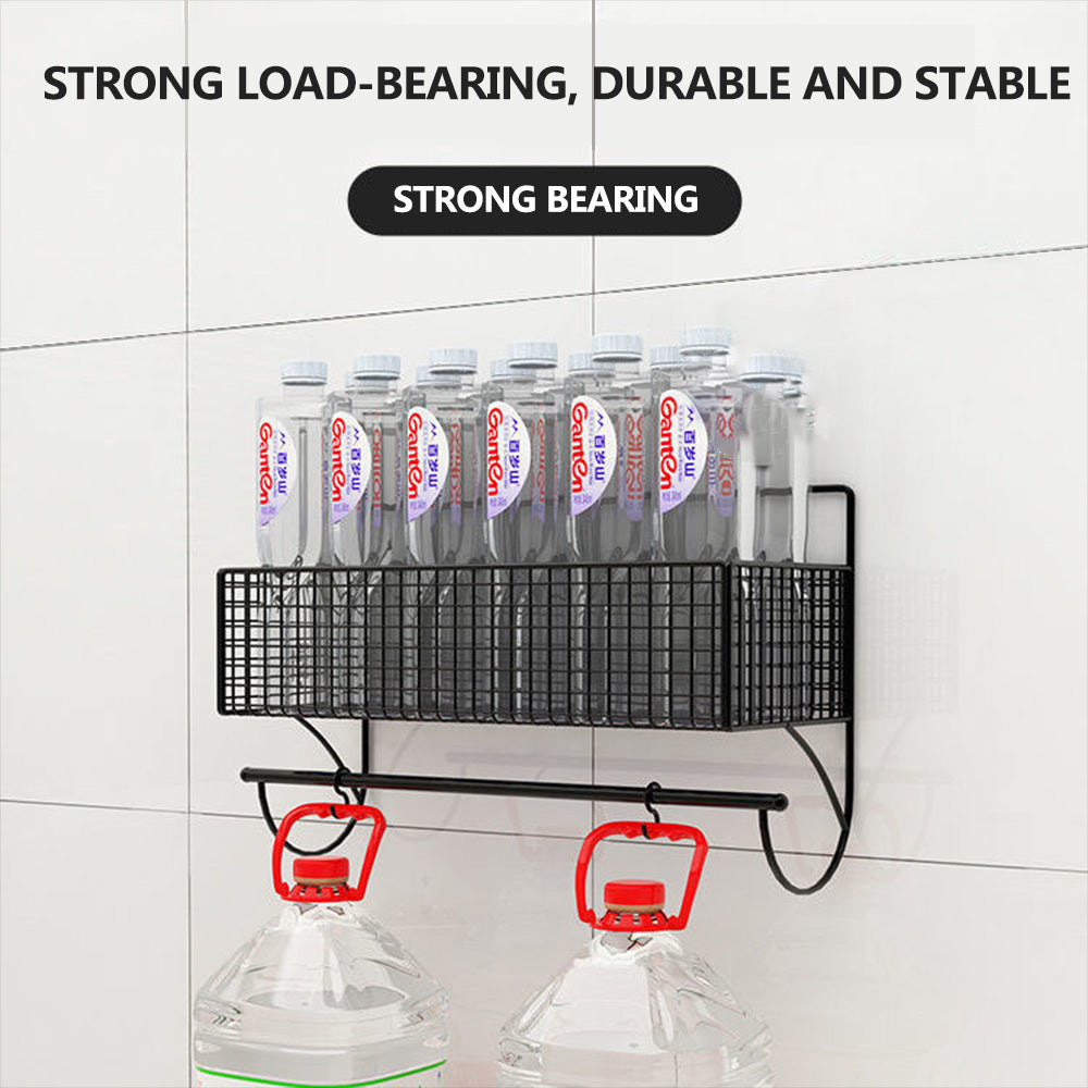 Punch-free bathroom wall rack toilet wall metal basket toilet gargle shelf wall hanging rack