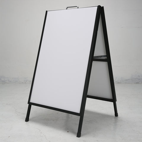 Double sided PVC Poster board display stand rack