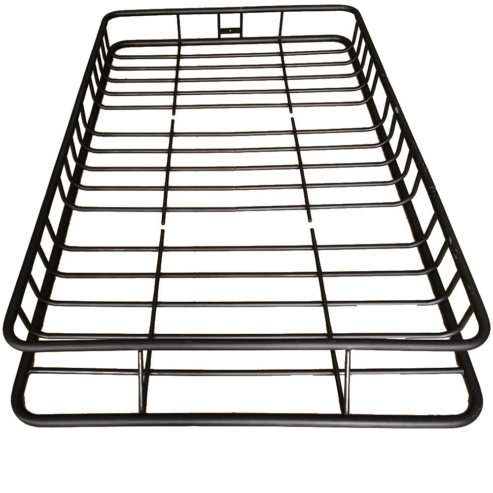 Steel Round Tube Wire Black Universal Roof Cargo Basket Carrier Roof Rack For Car