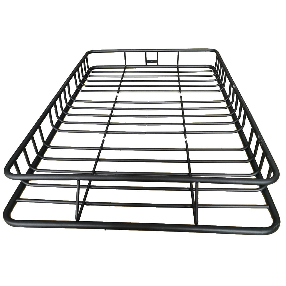 Steel Round Tube Wire Black Universal Roof Cargo Basket Carrier Roof Rack For Car