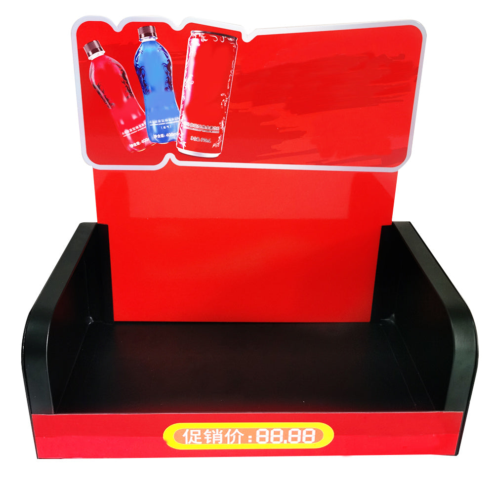 Mini Table Metal Drink Display Stand For Supermarket Retail Store