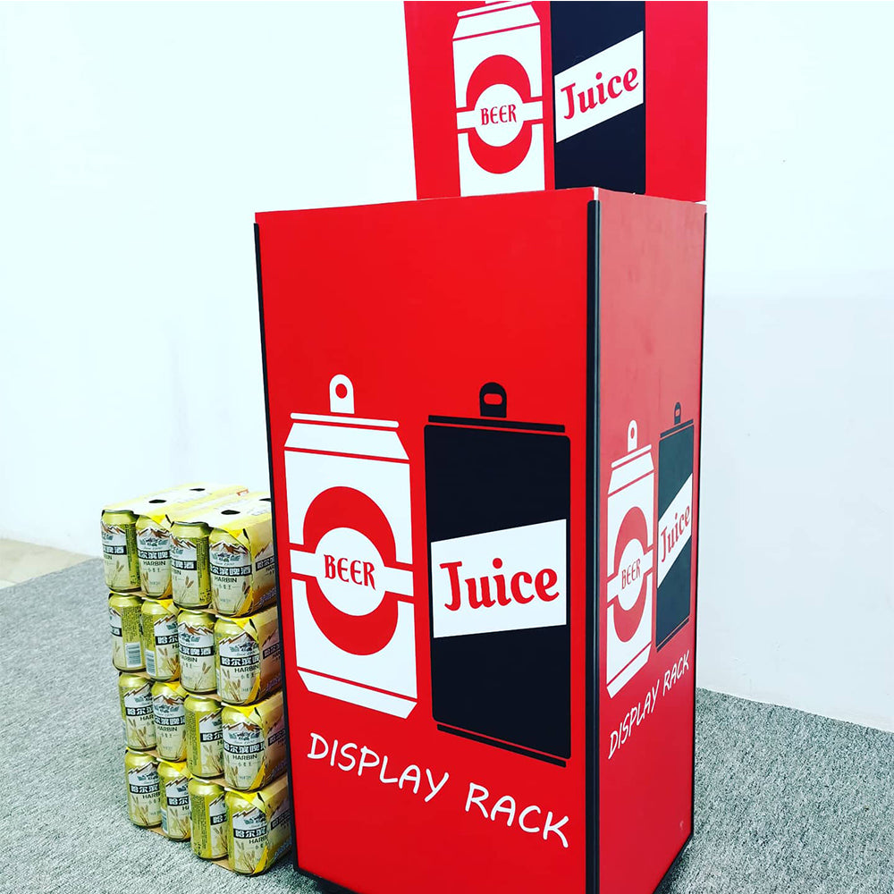 Beverage pop up Spring-loaded metal steel display rack floor stand displays for wholesale pop up spring-loaded metal steel display racks