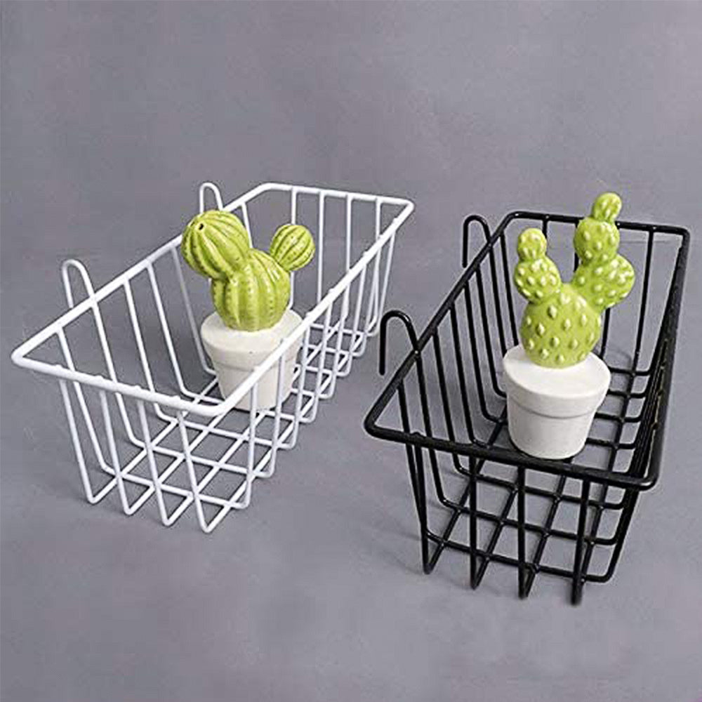 Wall grid panel basket display shelf storage rack