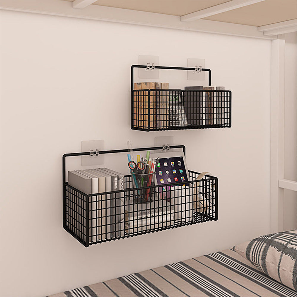 Punch-free bathroom wall rack toilet wall metal basket toilet gargle shelf wall hanging rack