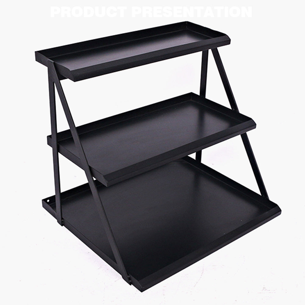 Stable displays supermarket 3 layers stand small commodity shelf display rack