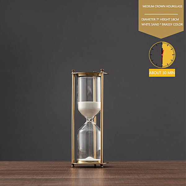 Creative metal hourglass 30 minute timer Modern minimalist office decorations Wine cabinet decorations Housewarming gifts