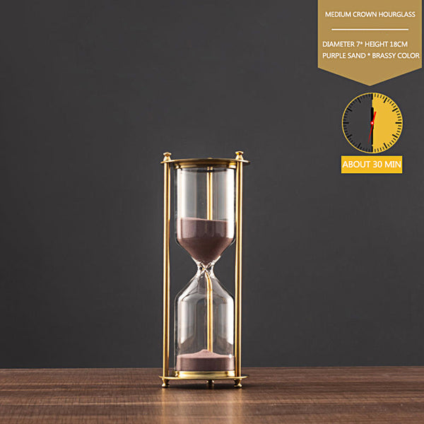 Creative metal hourglass 30 minute timer Modern minimalist office decorations Wine cabinet decorations Housewarming gifts