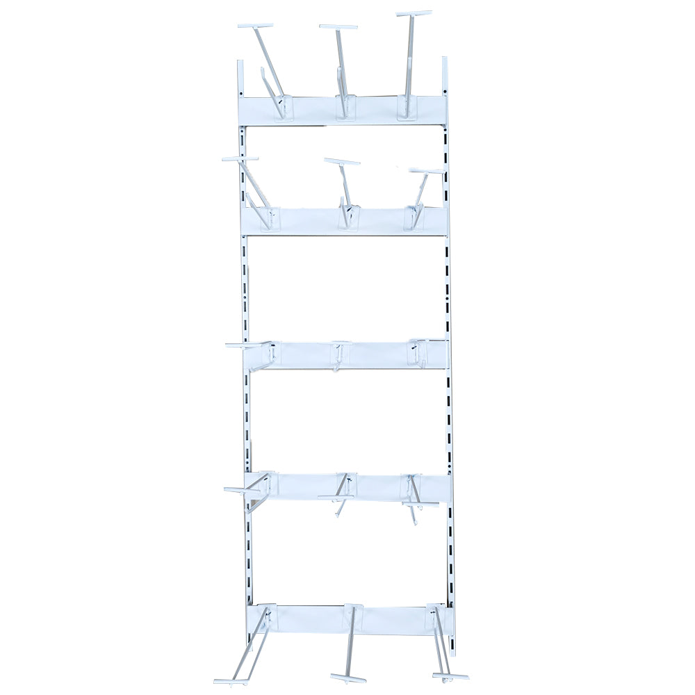 Custom-made Wall Mounted high Quality Favorable Hanging Displays Metal shelf stand Display Rack With Hooks
