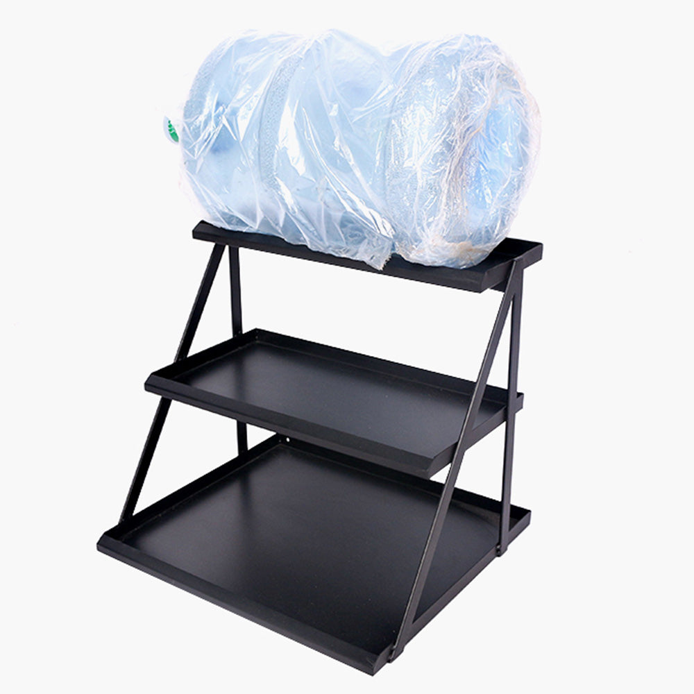 Stable displays supermarket 3 layers stand small commodity shelf display rack