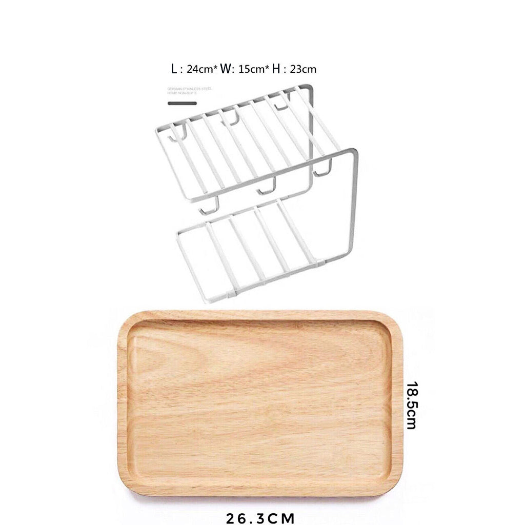 Creative cup holder Household asphalt tray shelf glass cup upside down shelf coffee cup mark cup storage rack