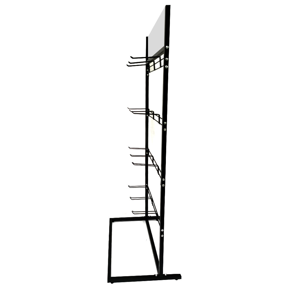 Supermarket retail shop store floor stand displays higher cost performance shelf display rack with hooks
