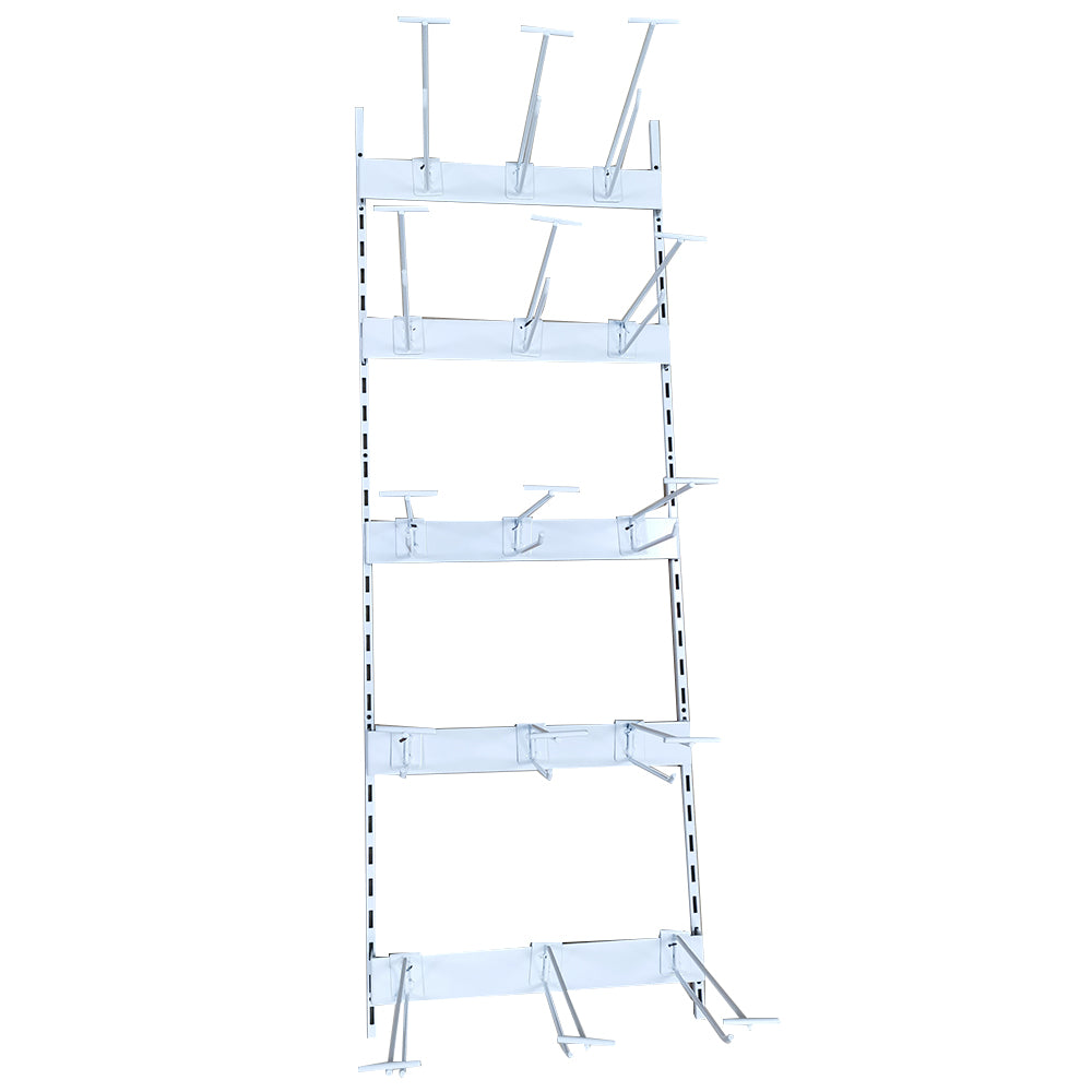 Custom-made Wall Mounted high Quality Favorable Hanging Displays Metal shelf stand Display Rack With Hooks
