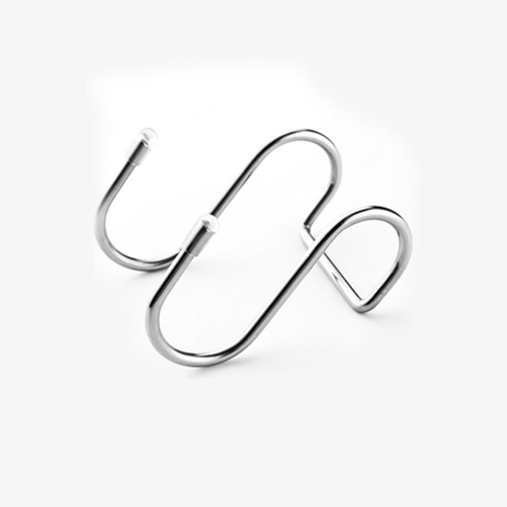 6 pcs pack stainless steel hook S type door back hook kitchen cabinet door hook multifunctional Hooks