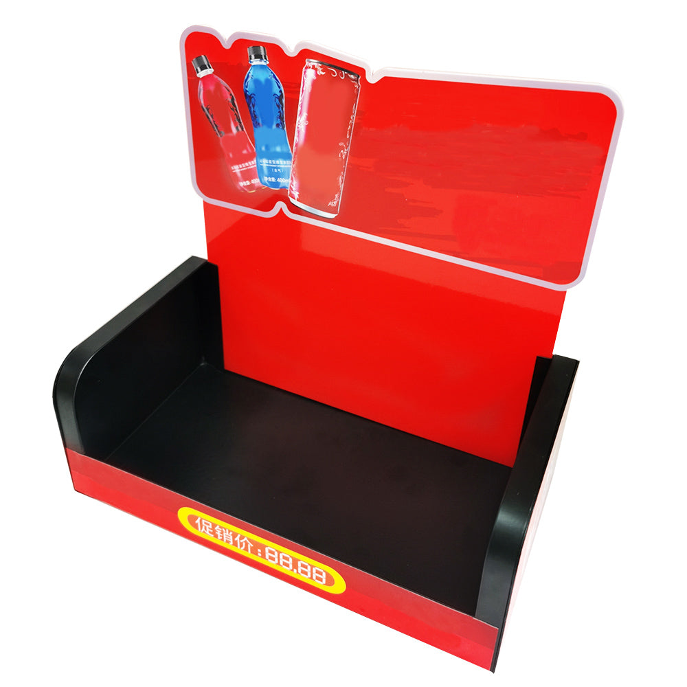 Mini Table Metal Drink Display Stand For Supermarket Retail Store