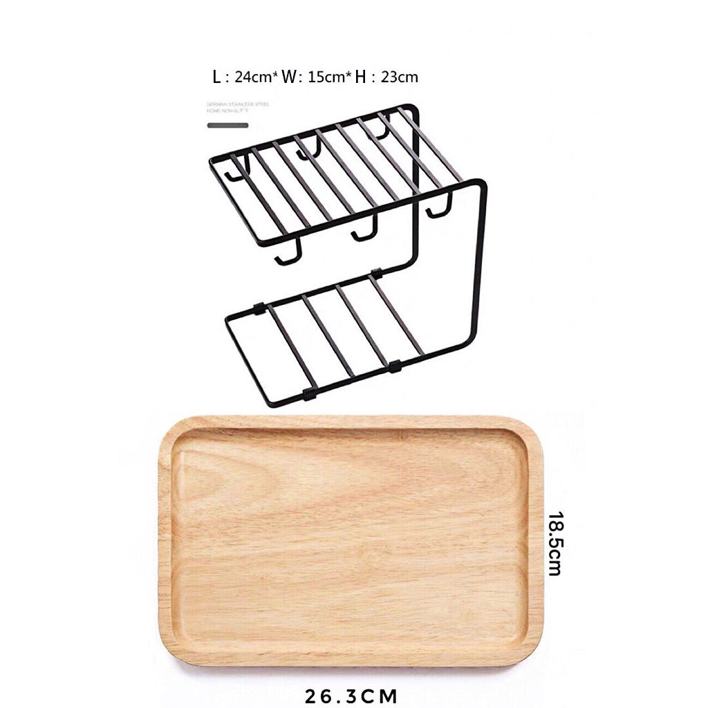 Creative cup holder Household asphalt tray shelf glass cup upside down shelf coffee cup mark cup storage rack