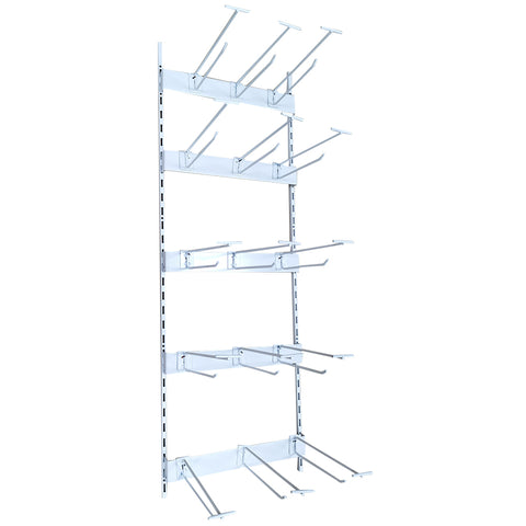 Custom-made Wall Mounted high Quality Favorable Hanging Displays Metal shelf stand Display Rack With Hooks