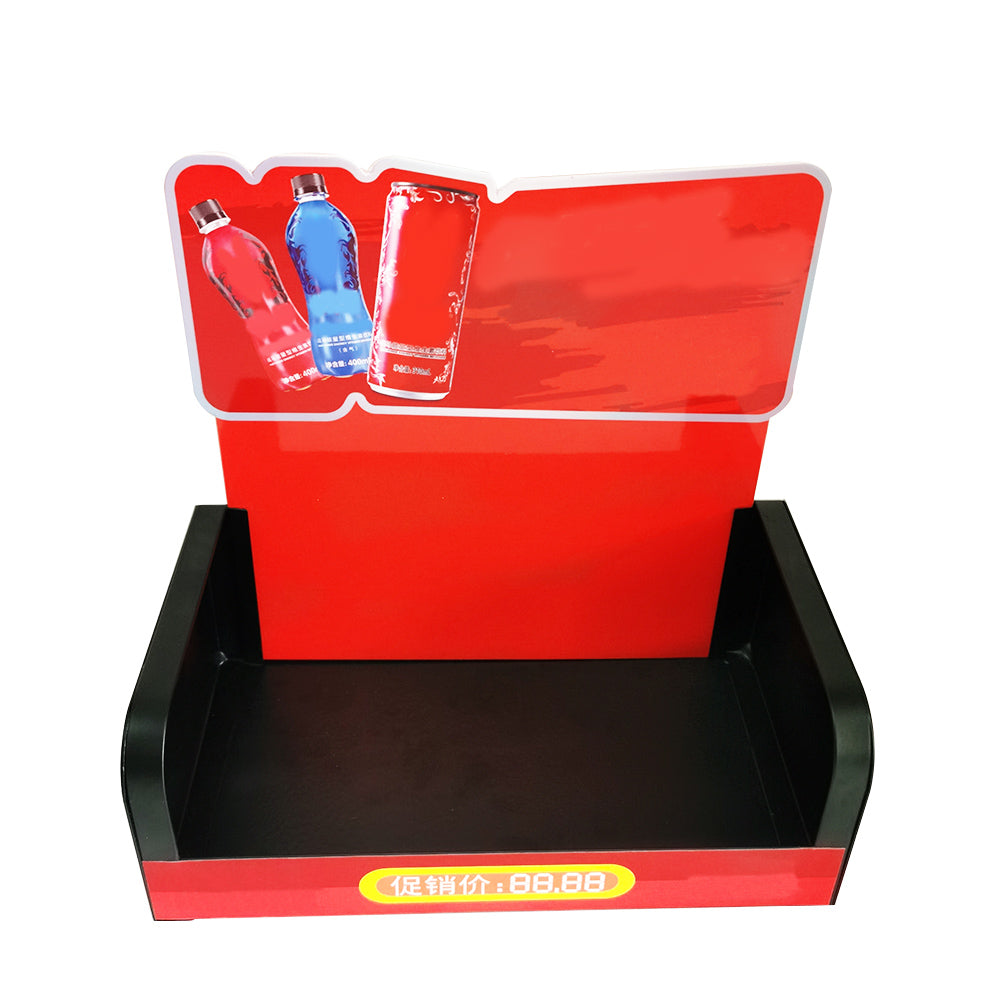 Mini Table Metal Drink Display Stand For Supermarket Retail Store