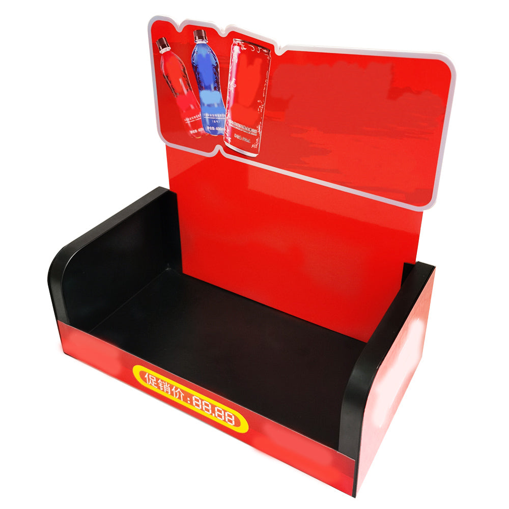 Mini Table Metal Drink Display Stand For Supermarket Retail Store