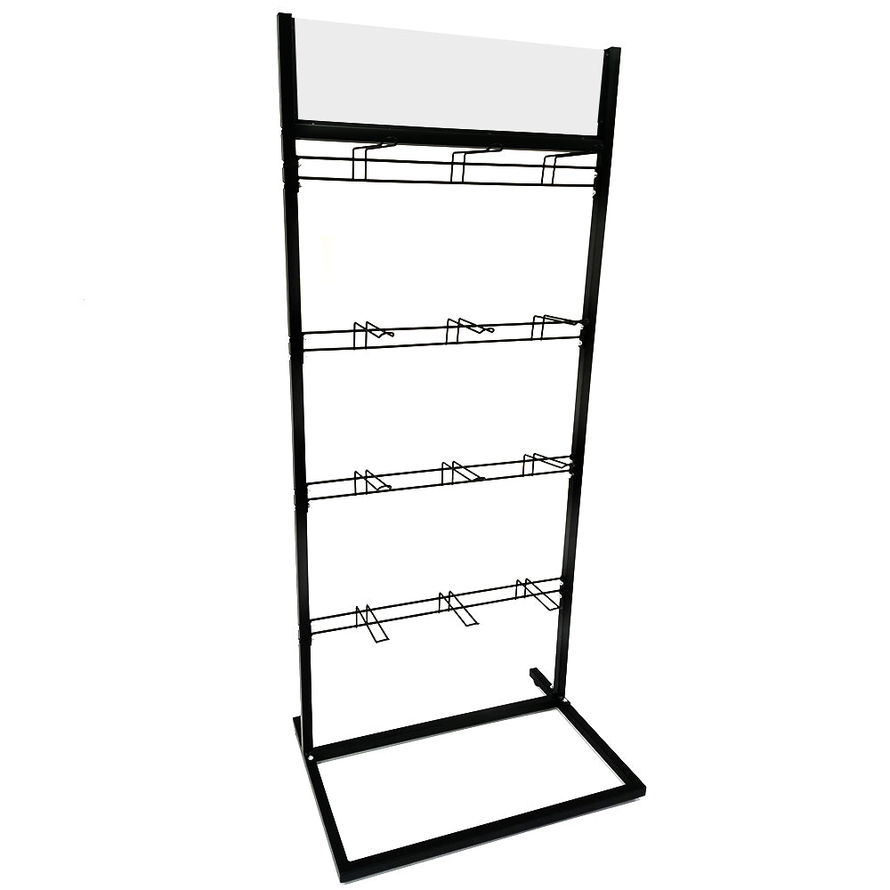 Supermarket retail shop store floor stand displays higher cost performance shelf display rack with hooks